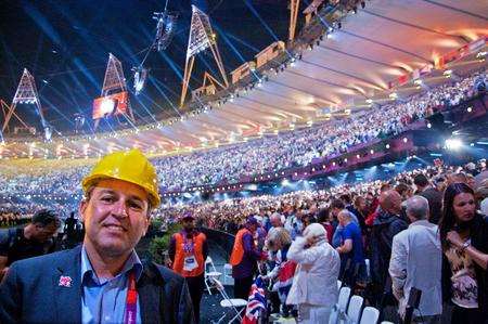 Danny Lucas, chairman of S Lucas, at the Olympics opening ceremony