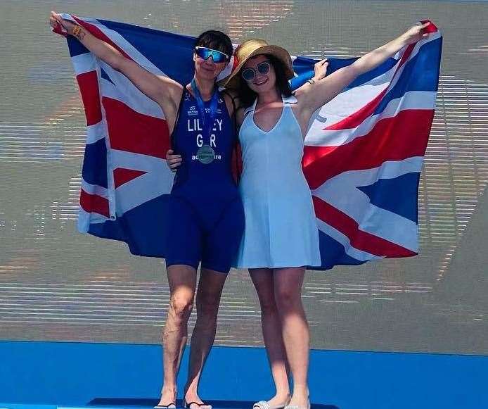 Nicola Lilley and daughter Shannon take the acclaim after World Championships success