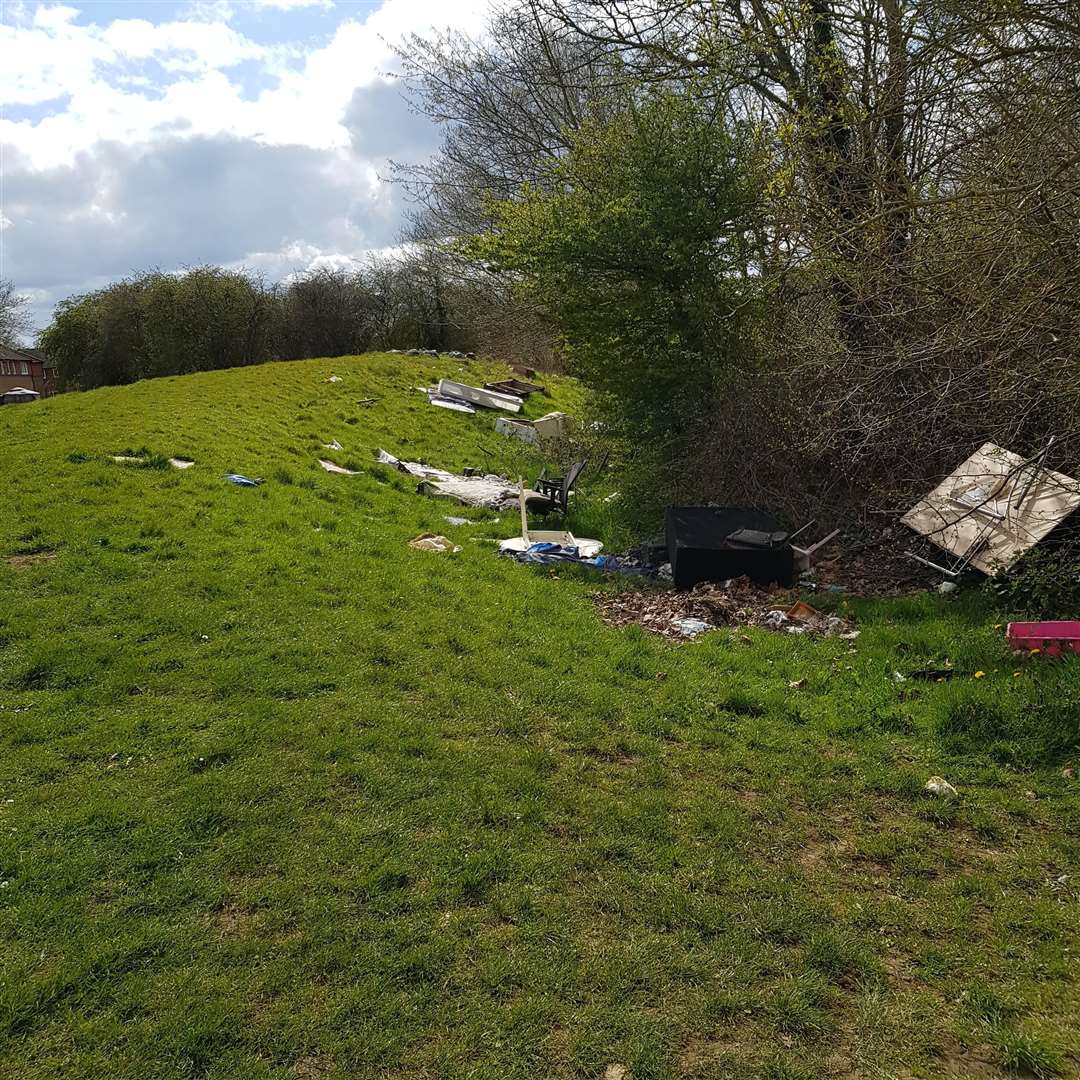 Appalling flytipping at the former Howe Barracks site