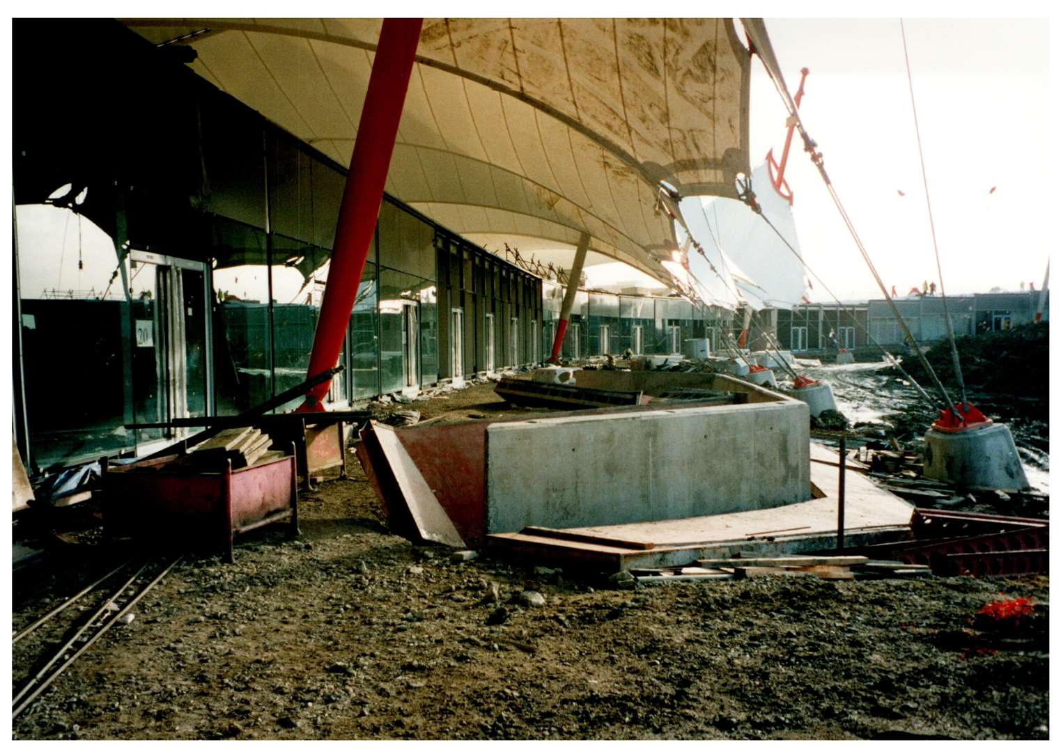 Construction work as the Ashford Designer Outlet took shape prior to its opening in 2000. Picture: Steve Salter