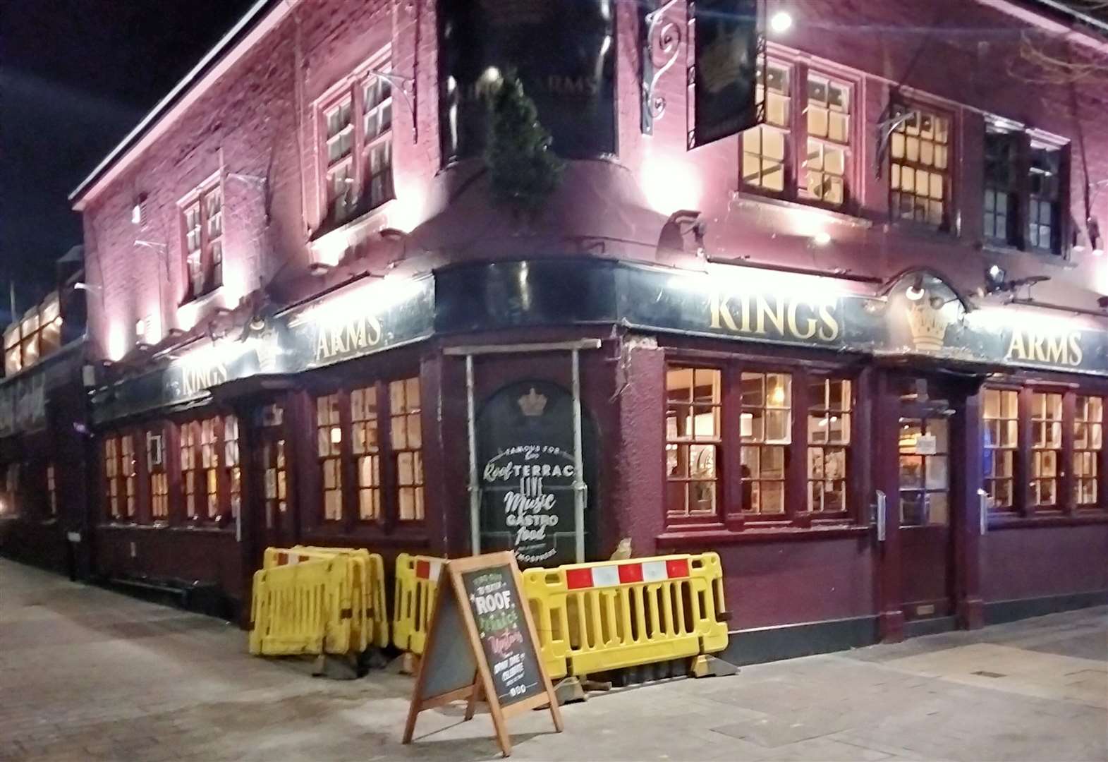 Kings Arms pub in Broadway, Bexleyheath after the crash