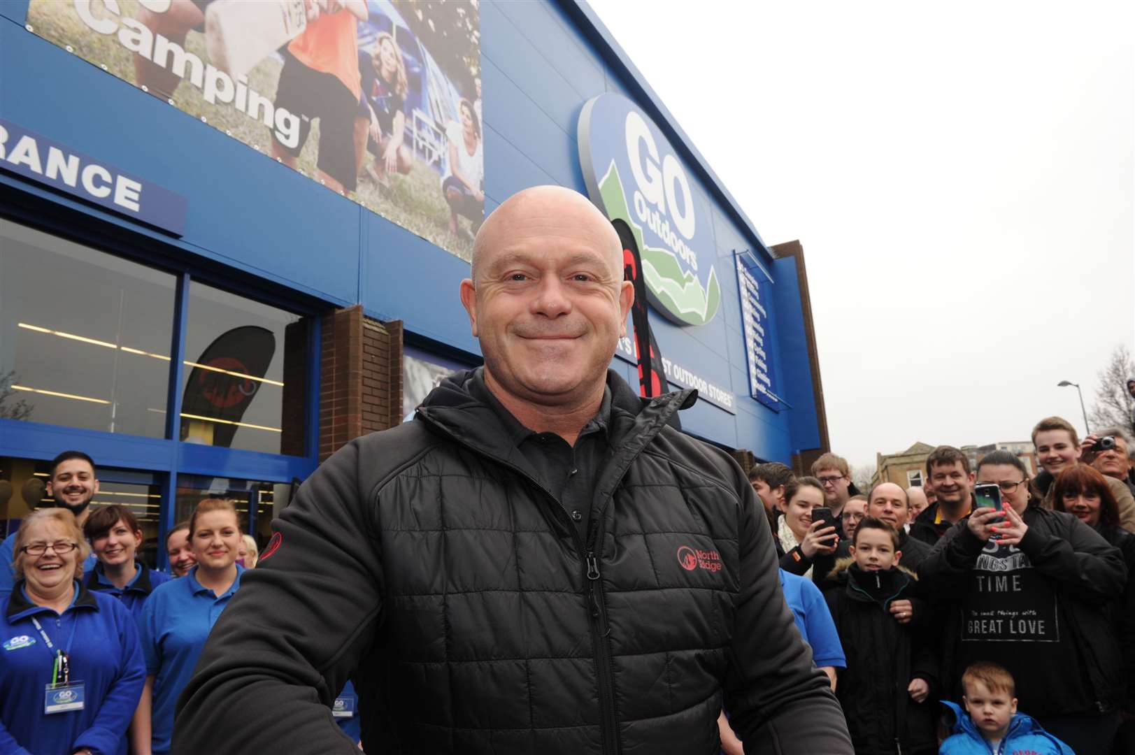 Ross Kemp opened the Go Outdoors store in Chatham in 2016