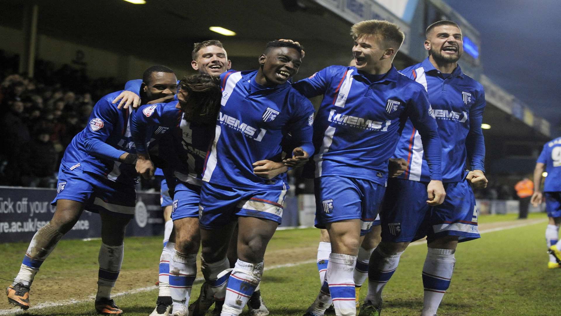 Jermaine McGlashan celebrates his goal with fellow players Picture: Barry Goodwin