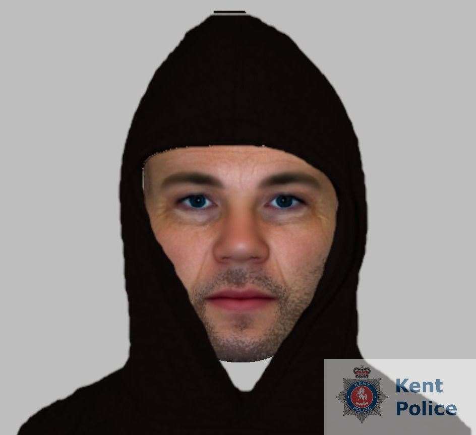 An e-fit of a suspect in a sexual assault investigation. Picture: Kent Police
