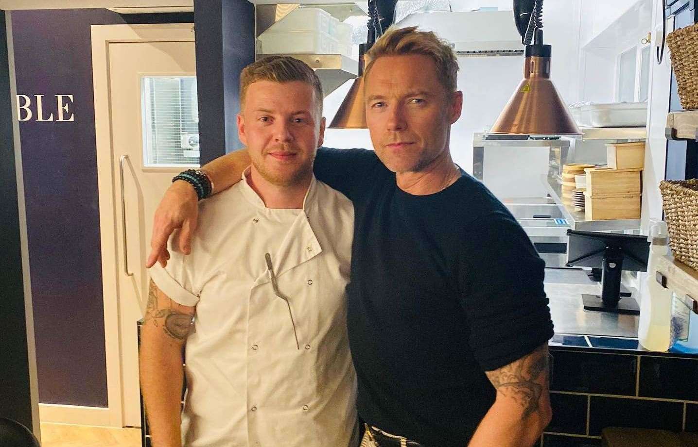 Ronan Keating visited Chef's Table for a meal at the beginning of November in 2022. Picture: Chefs Table Kent Facebook