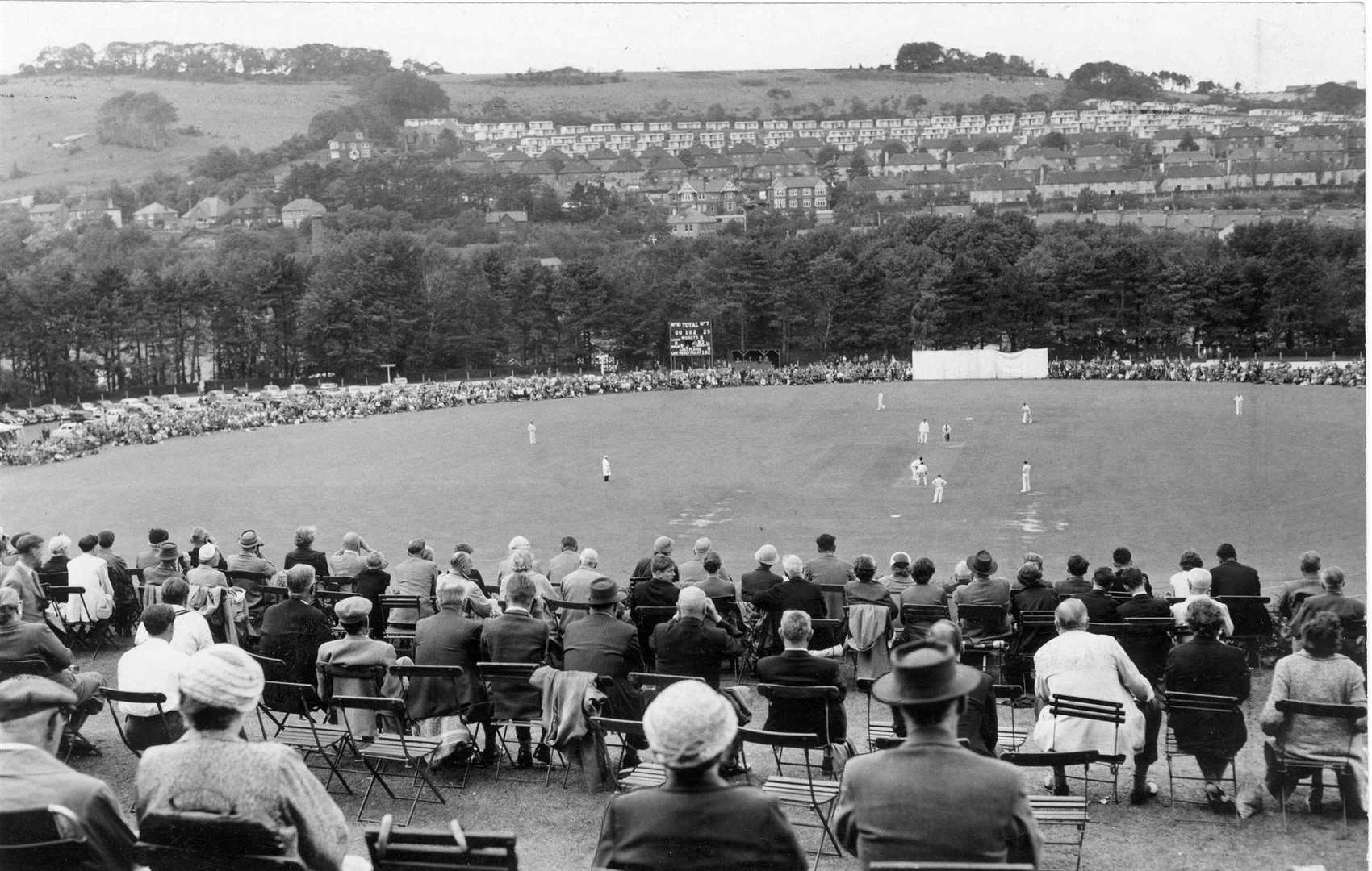 Cricket at Crabble ground in Dover in 1957. The ground hosted more than 100 first-class games. Picture supplied by Lambert Weston (Dover)/Ray Warner