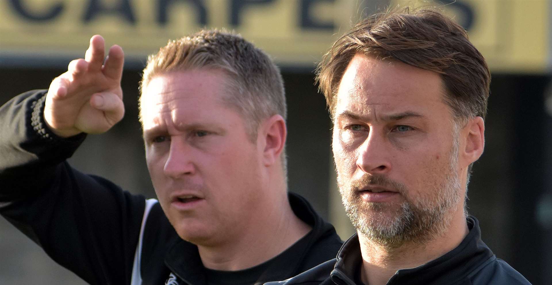 Folkestone joint-head coaches Micheal Everitt and Roland Edge. Picture: Randolph File