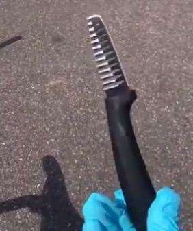 A man was arrested after police found a knife. Picture: Kent Police