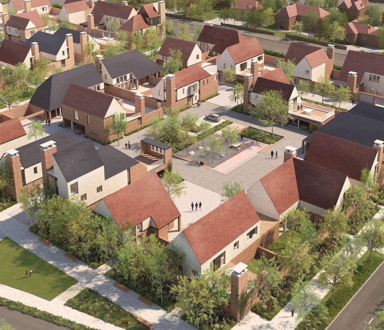 Work at the controversial Mountfield Park scheme will not begin until at least 2024. Photo: Corinthian Homes