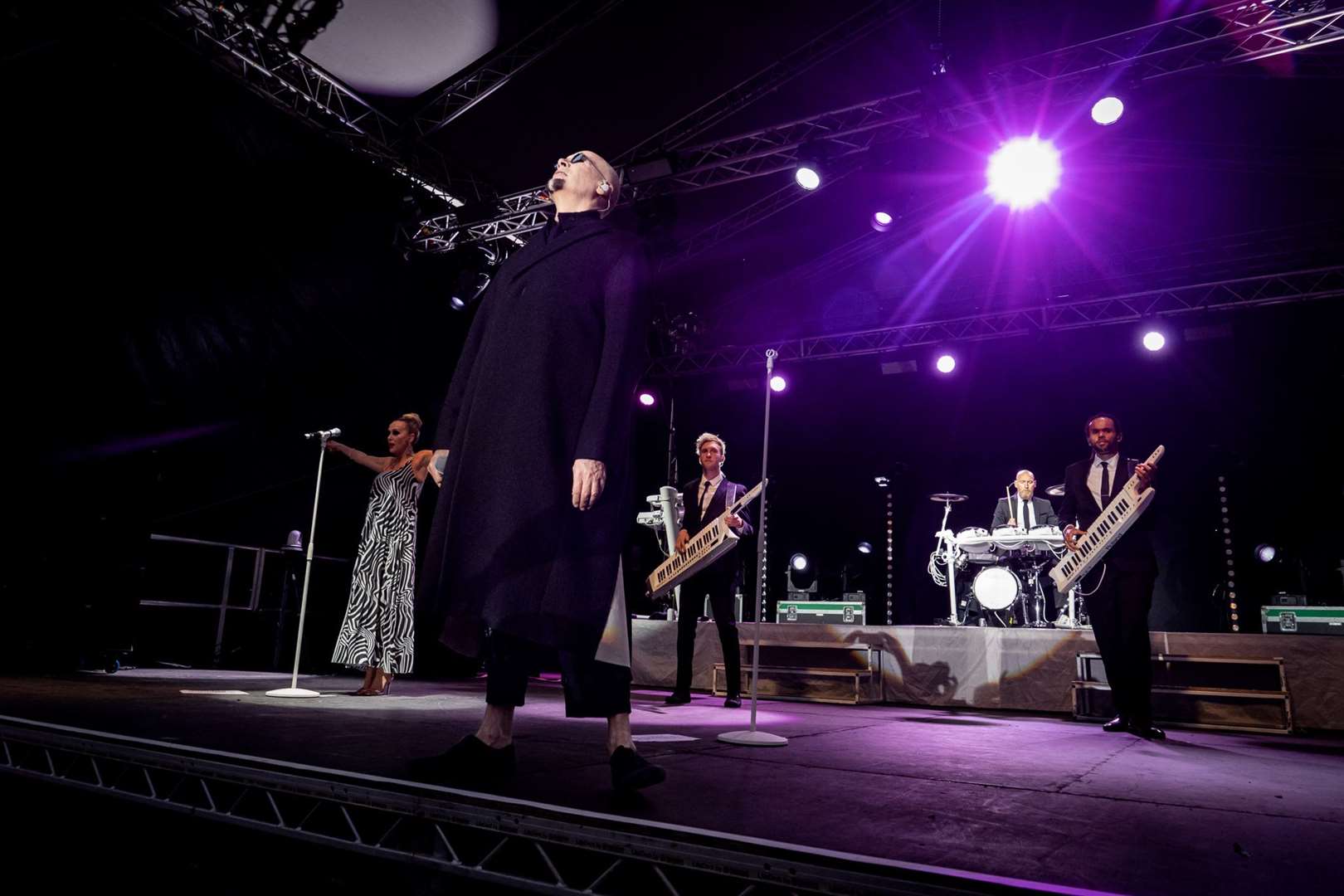 The Human League open their set at Rochester Castle Concerts. Picture: Peter Willson