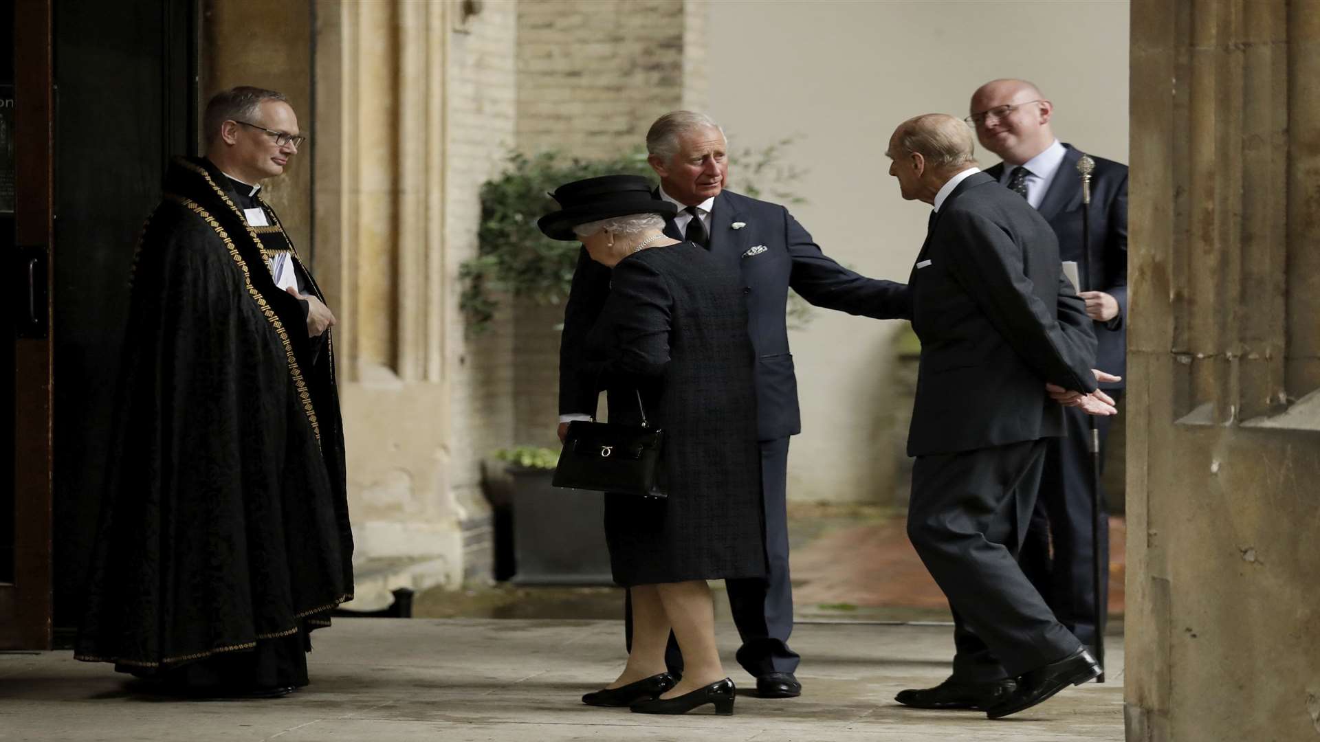 The Queen, Prince Philip and Prince Charles were among mourners at the funeral. Picture from Matt Dunham & PA Wire