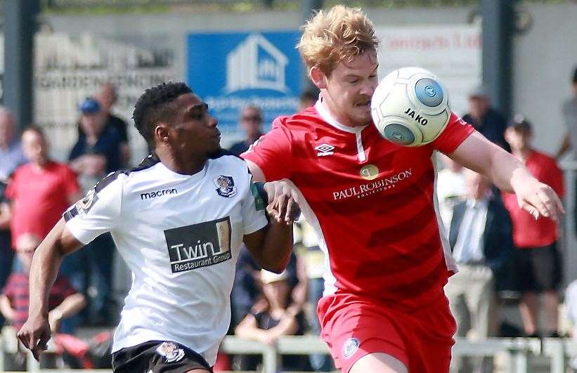 Dartford's Darren Mcqueen gives chase. Picture: Phil Lee