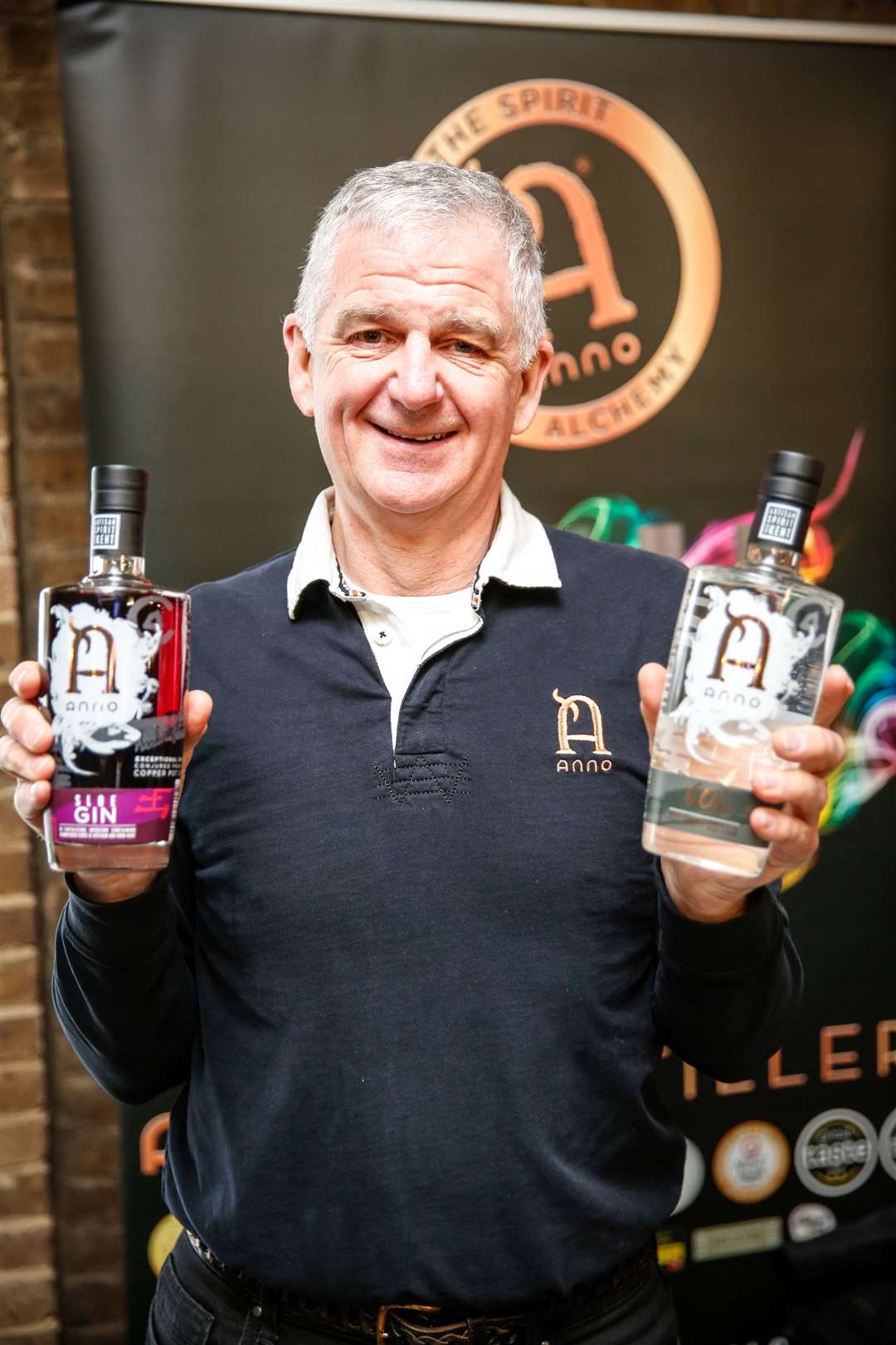 Gin Festival at the Kent County Showground. Andy Reason co-founder of Anno Distillers in Marden. Picture: Matthew Walker. (50194144)