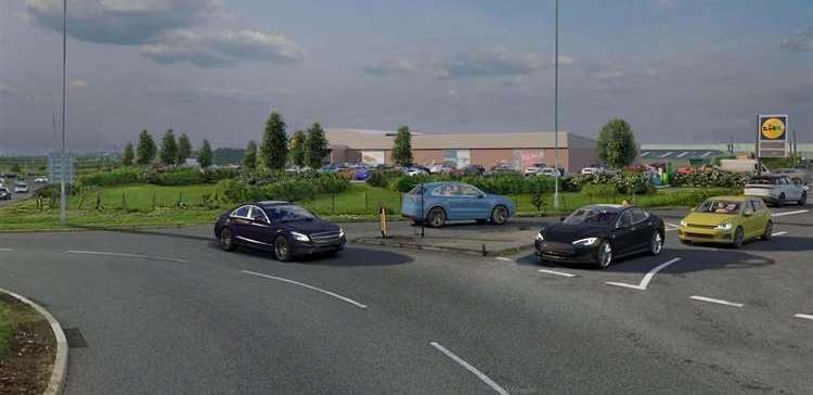 The proposed Lidl store on Sheppey could be alongside two potential Aldi supermarkets nearby. Picture: One Design