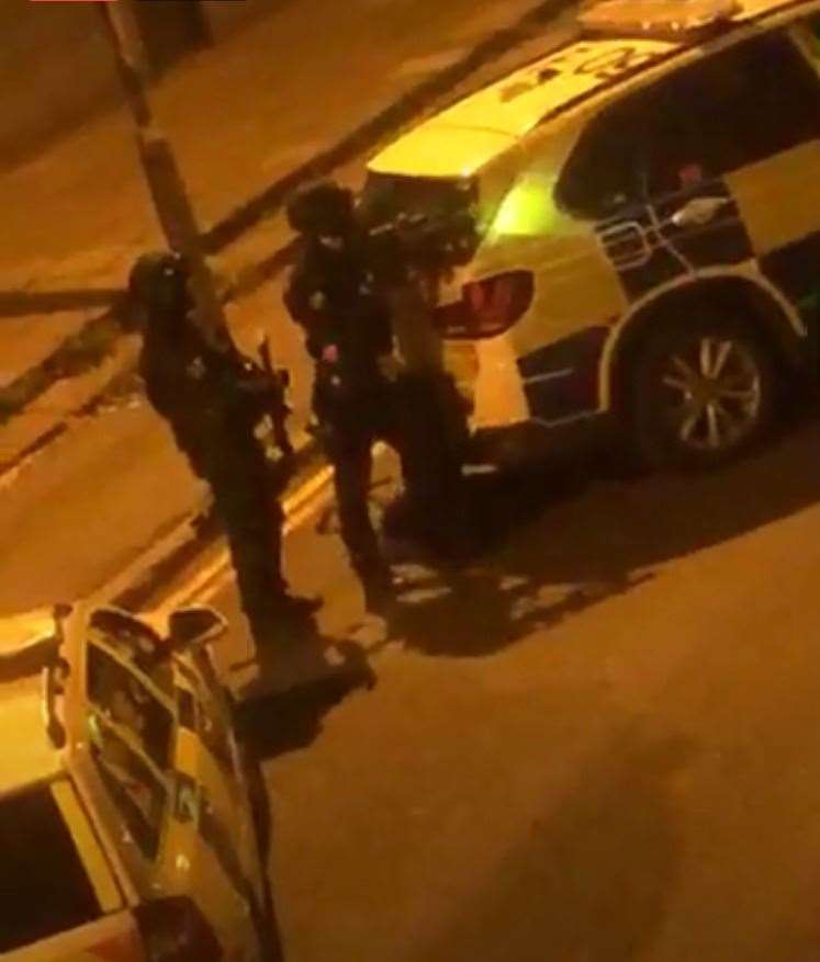 Armed police were called to Luton Road, Chatham