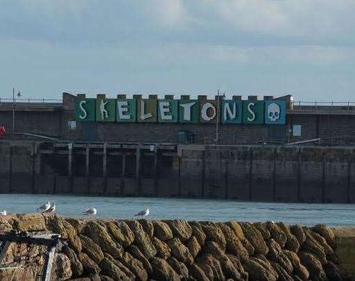The new 'skeletons' lettering. Picture: Asher Maze