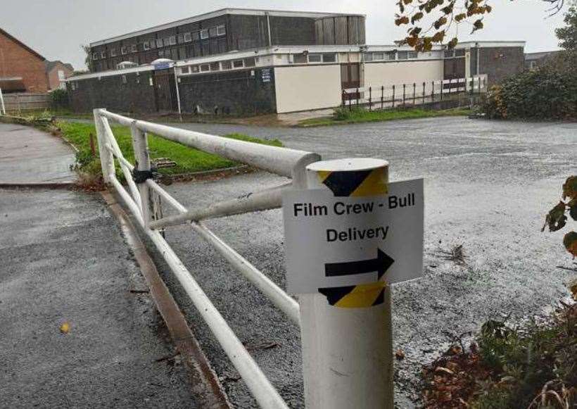 Signs for film crews were spotted in locations around Dartford