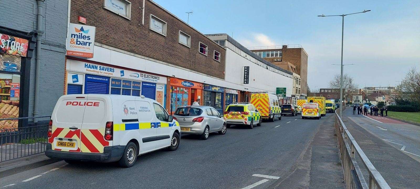 There was a huge emergency response in Canterbury on Monday evening