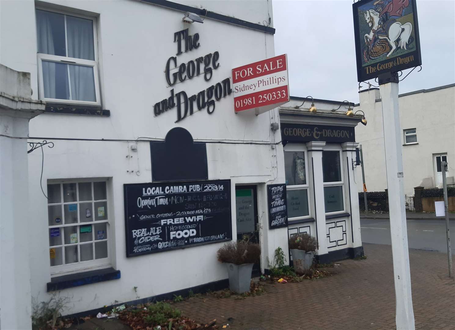The George and Dragon Pub in Swanscombe was put back up for sale last year