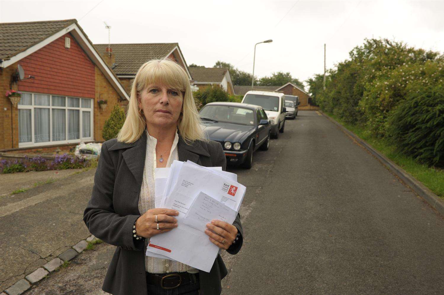 Tina Brooker with letters to the Council. Picture: Steve Crispe
