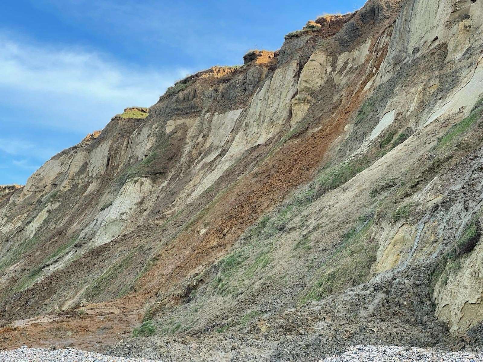 There has been a number of cliff falls at Reculver. Picture: Canterbury council (44510055)