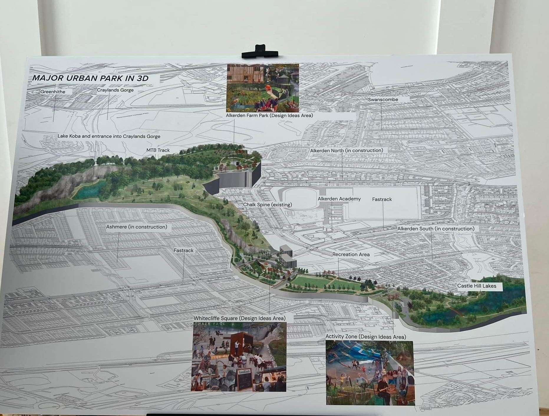 Proposals for new Major Urban Park at Ebbsfleet Garden City development in Greenhithe