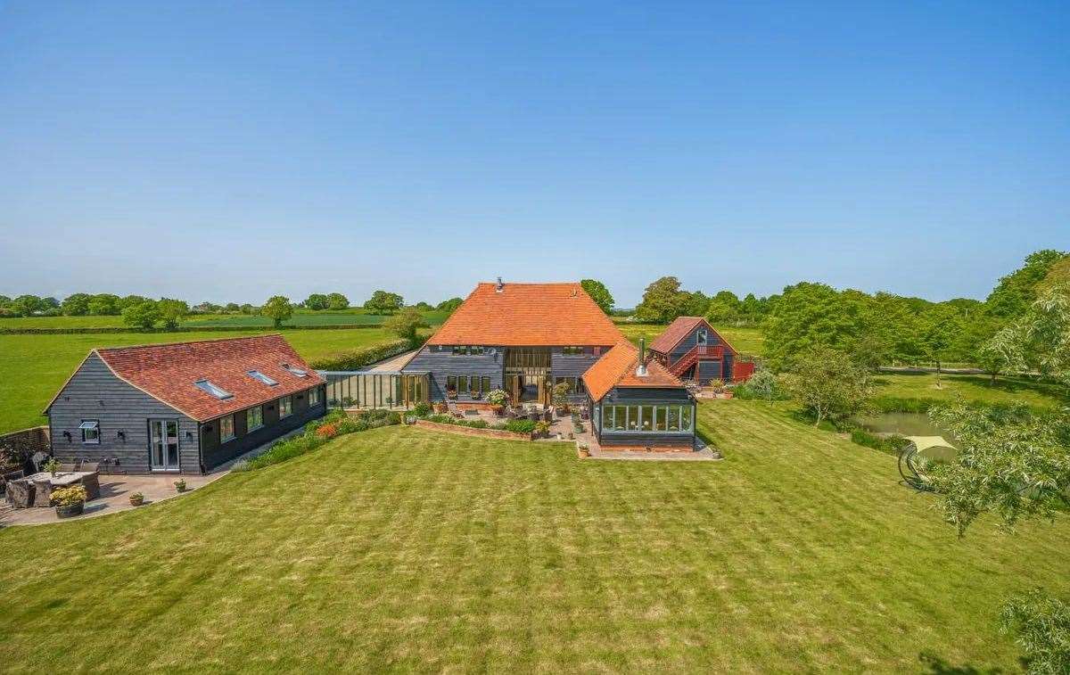 This six-bedroom barn in Haffenden Quarter is on the market for £1.6 million. Picture: Zoopla