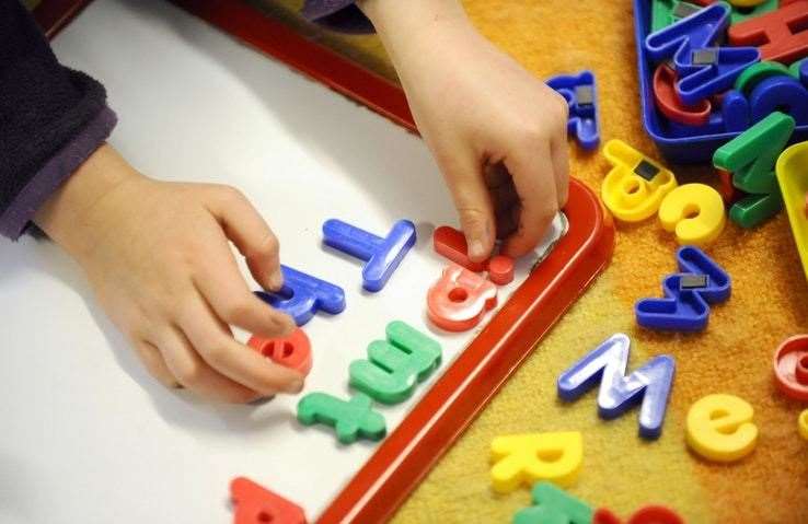 Child learning at nursery. Stock pic: RADAR/PA
