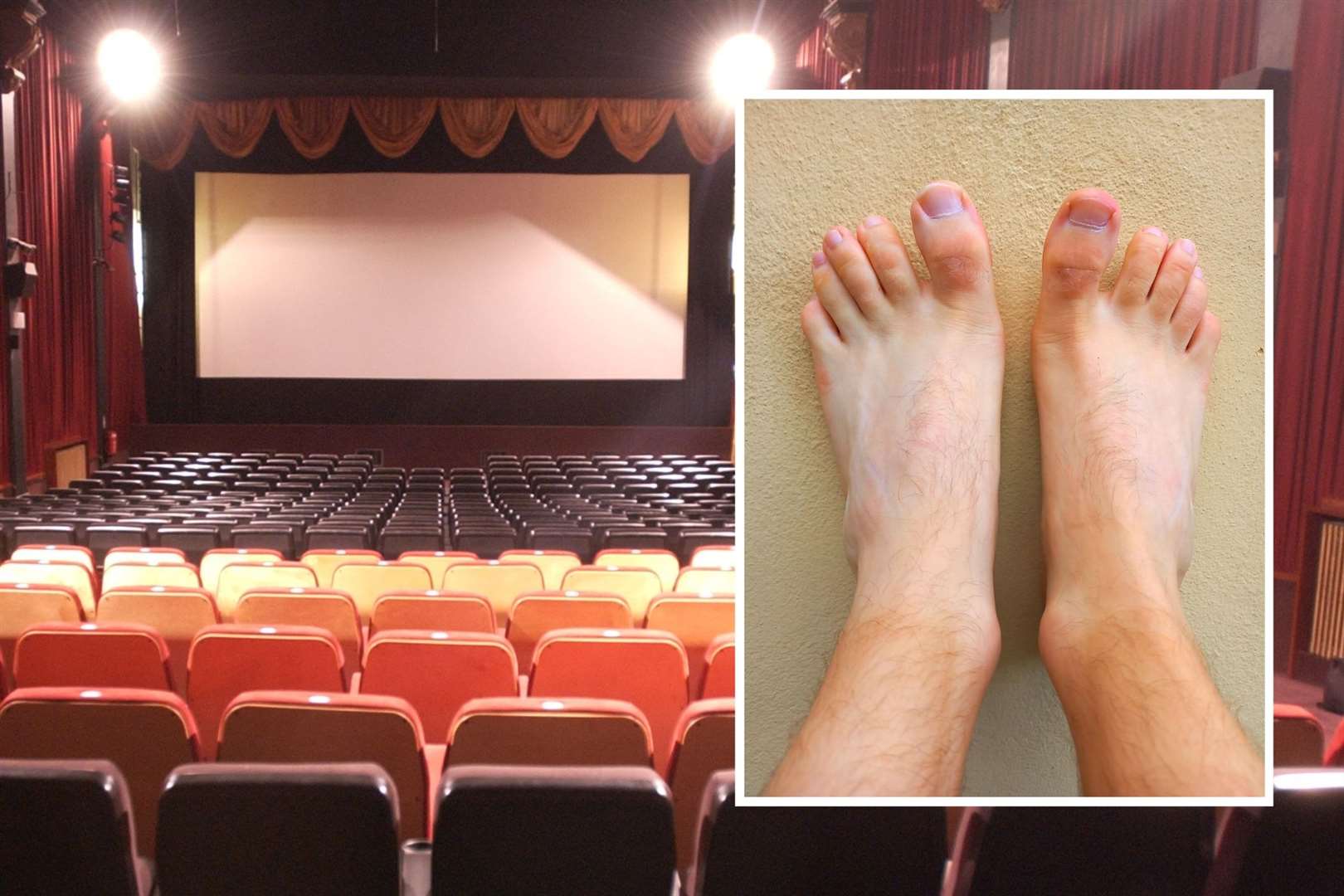 The Carlton Cinema has issued a plea for people to stop watching movies in bare feet