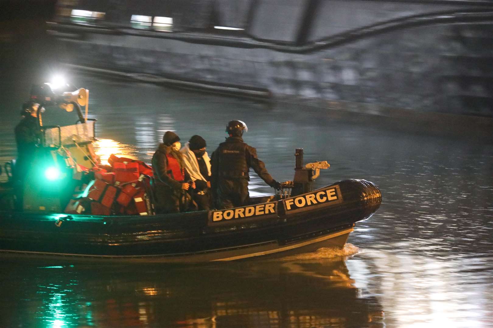 Border Force intercepted a number of asylum seekers this morning. Picture: UKNIP