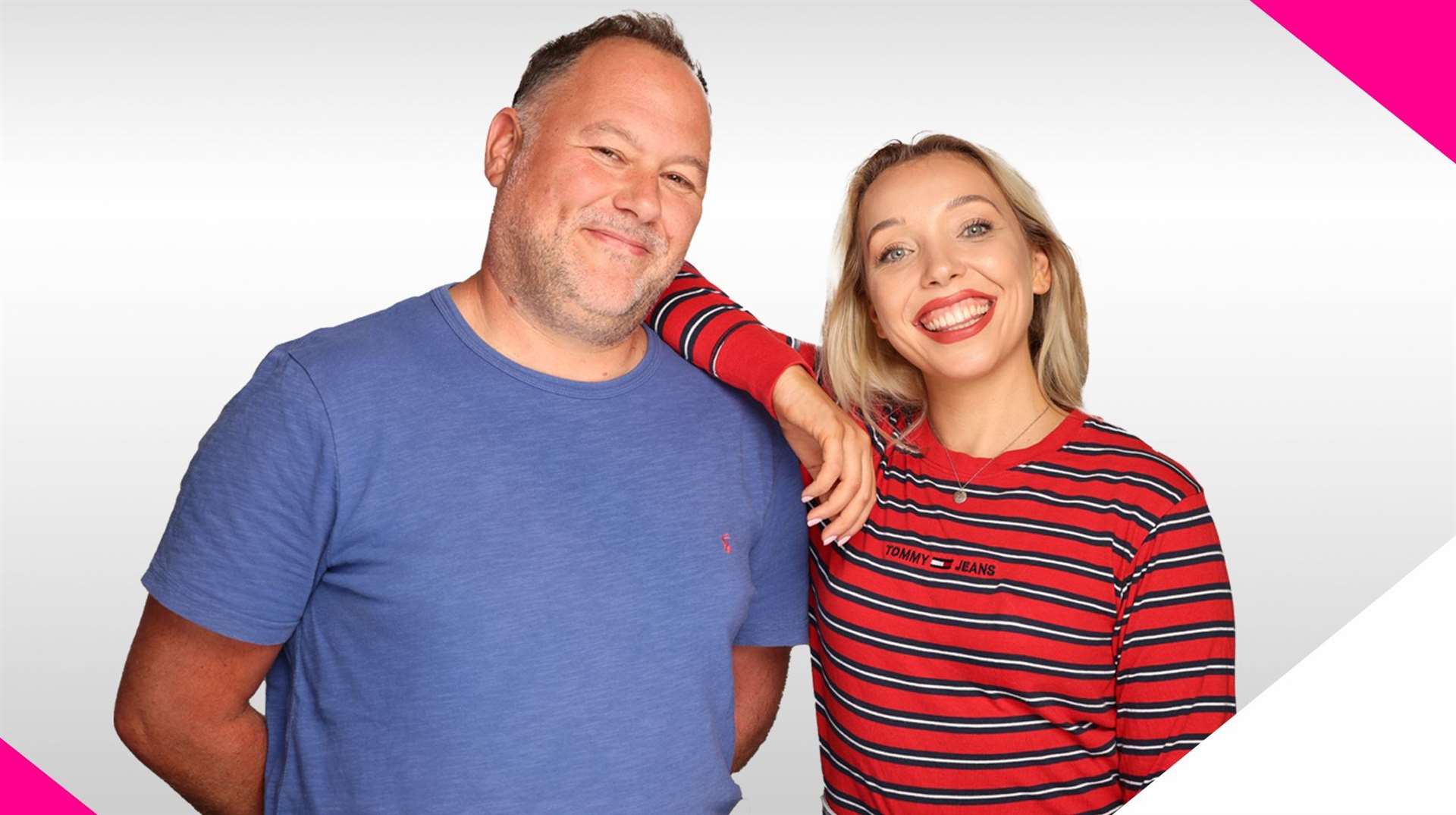 kmfm presenters Garry and Chelsea will be counting down to the switch-on with music, games and giveaways