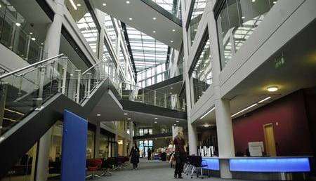 Inside Canterbury Christ Church University's new £25 million library and student services centre, Augustine House