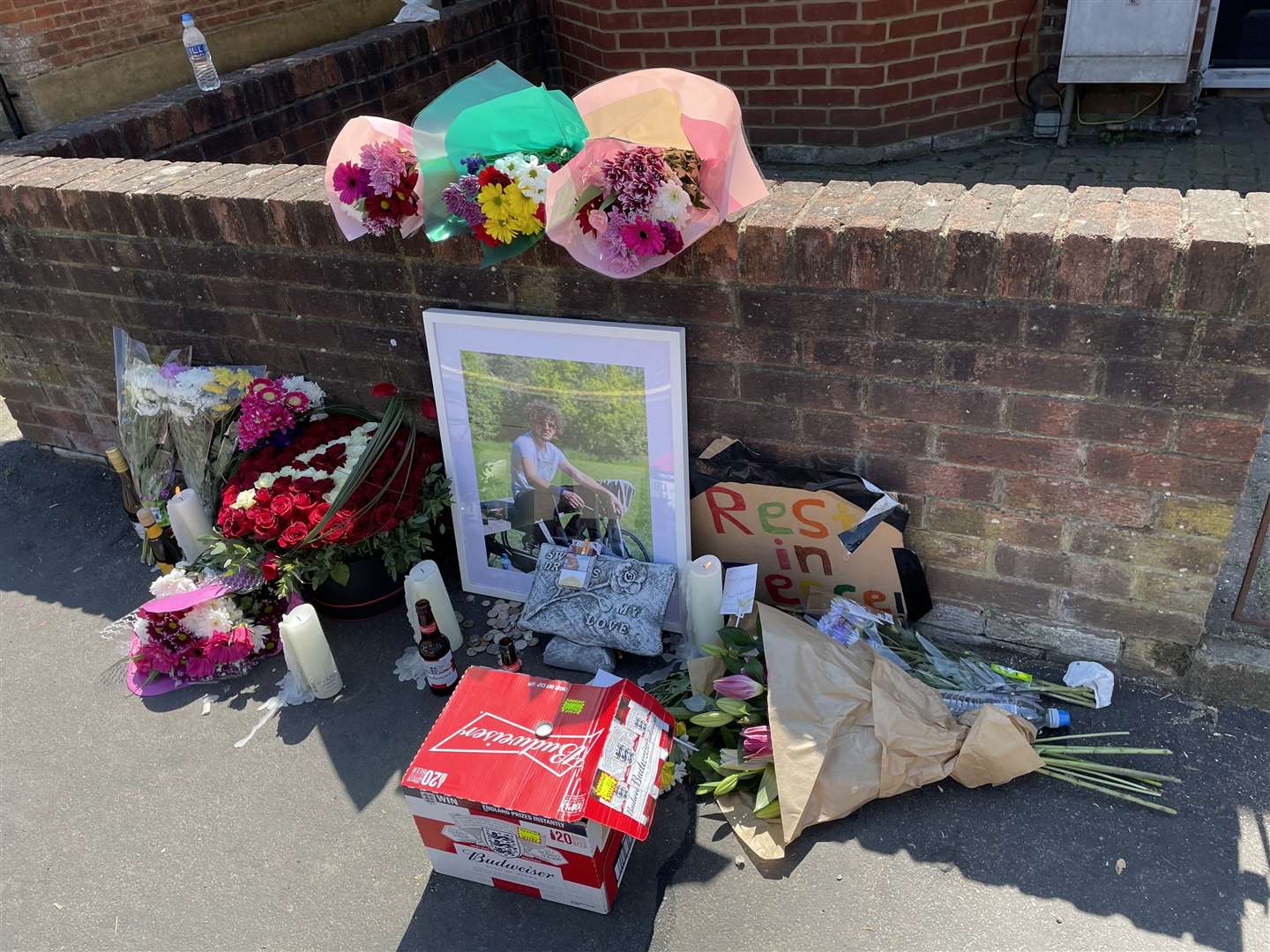 Tributes have been left on Beaver Road close to where the crash happened
