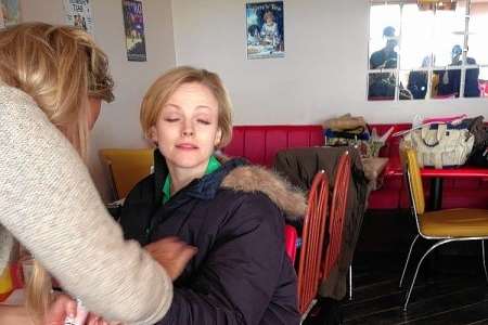 Actress Maxine Peake at Nell's Cafe, Gravesend