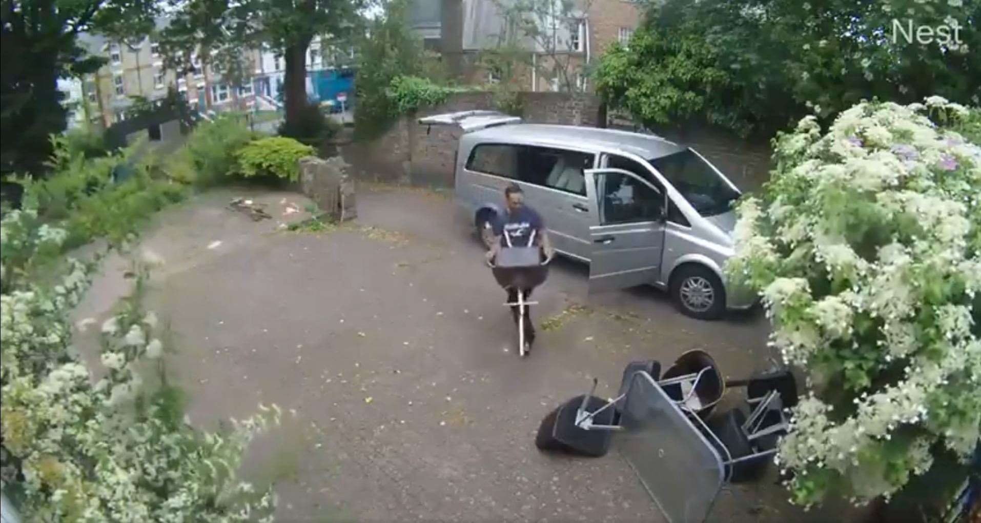 He was seen on CCTV leaving rubbish on a private driveway off London Road, Maidstone