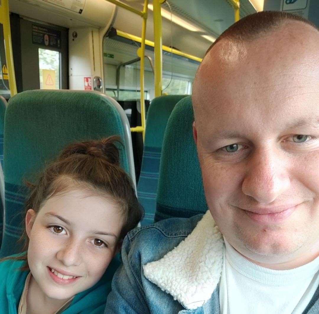 Chris Gartland and his daughter, who both live in Sturry
