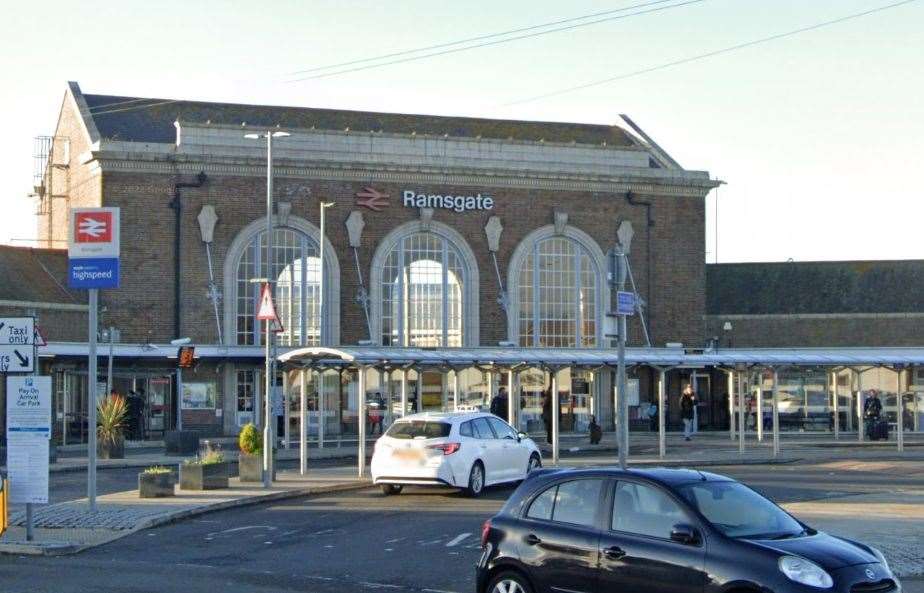 The attack occurred outside Ramsgate railway station. Picture: Google