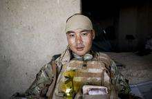 A Gurkha from 1RGR grabs some rest on patrol in Afghanistan. Picture: Sergeant Ian Forsyth RLC