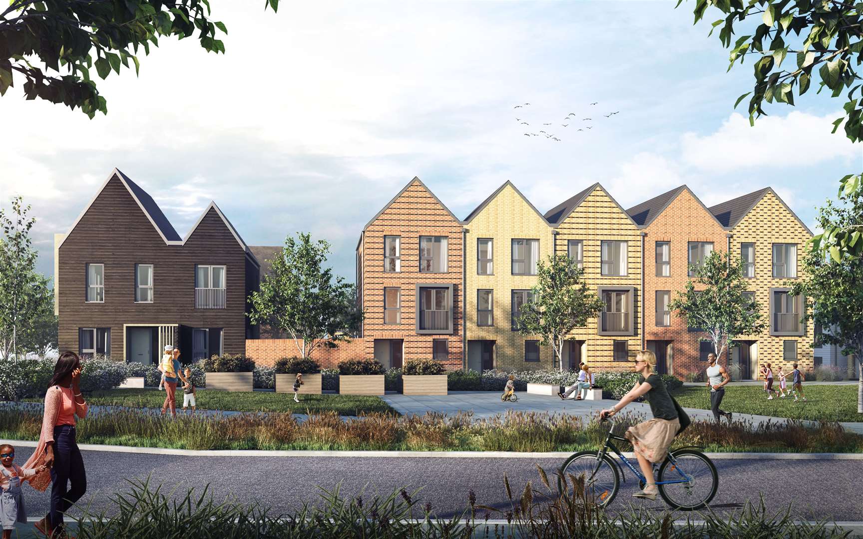 Alkerden custom-build homes at Ebbsfleet. Picture: Ebbsfleet Development Corporation