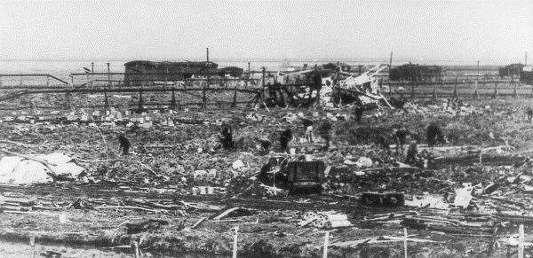 The apocalyptic aftermath of the blast