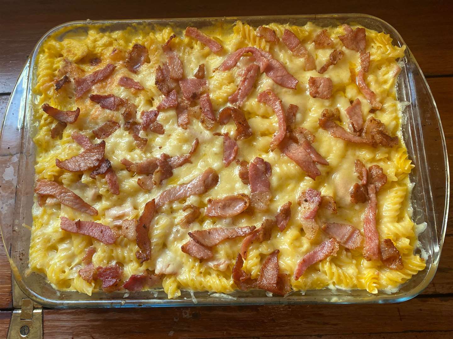 Cheesey pasta and bacon