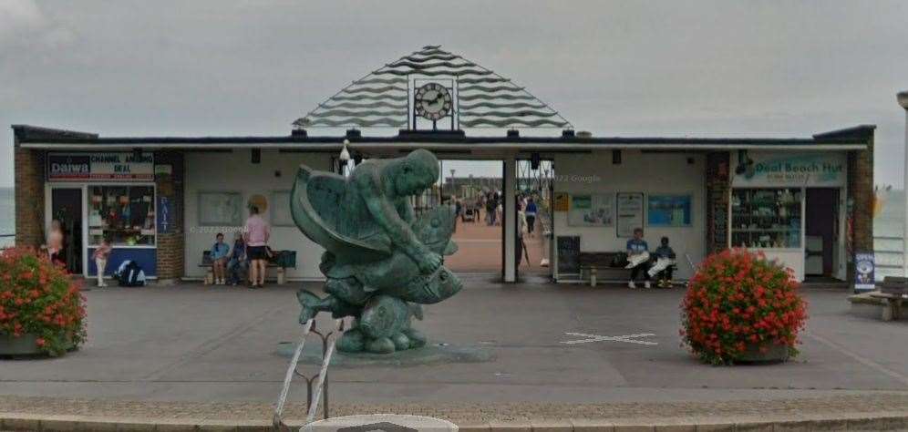 The waves artwork used to sit above the entrance to Deal pier but was removed in 2019