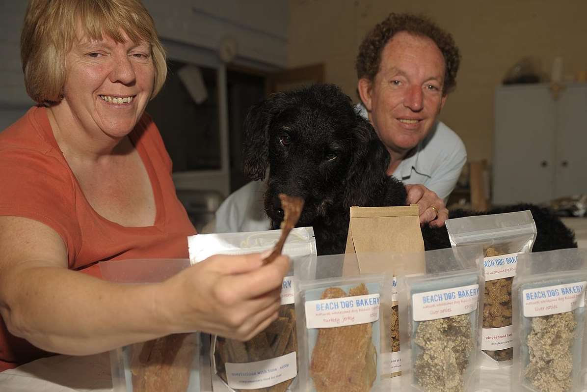 Brenda and Malcolm Collett with their dog Barney