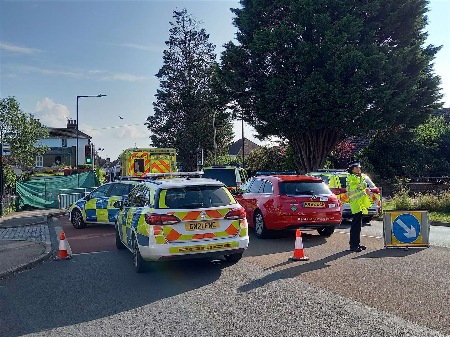 Emergency crews at the scene in Borstal Hill after the incident in August