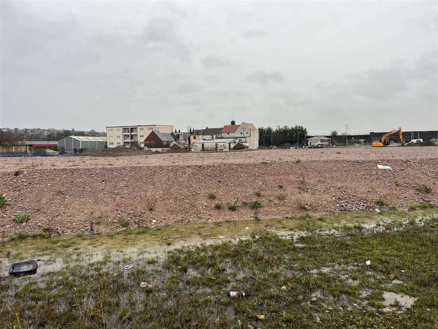 The empty Civic Centre site behind Strood Retail Park and the High Street