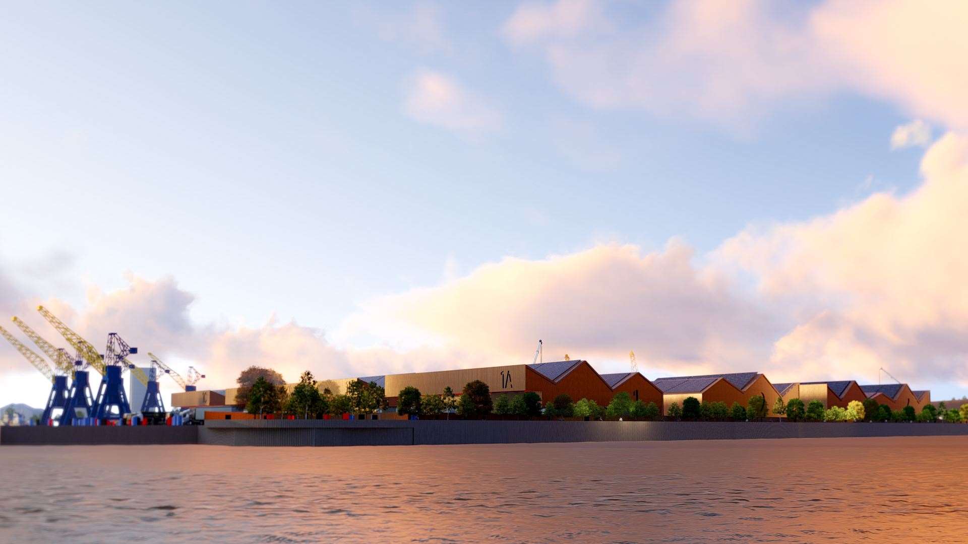 An architect's impression of what Chatham Docks could look like. Picture: SPPARC