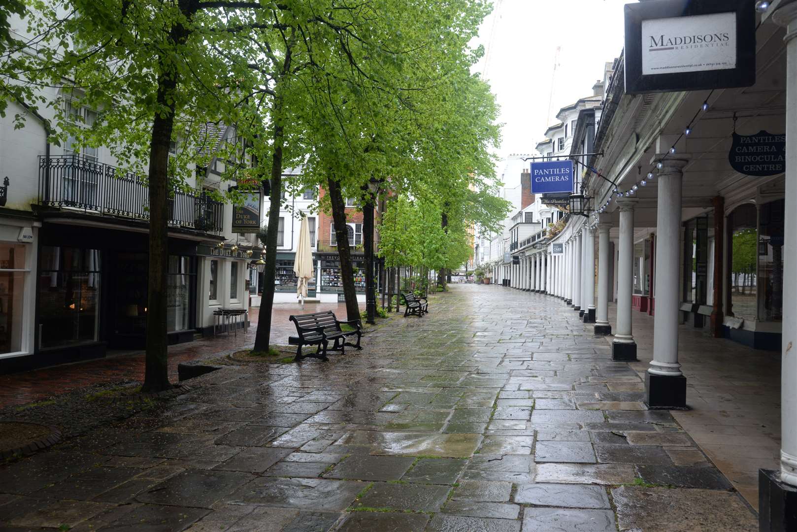 Like the rest of Lockdown Britain, Tunbridge Wells' main shopping district has been largely shut throughout the last year. Picture: Chris Davey