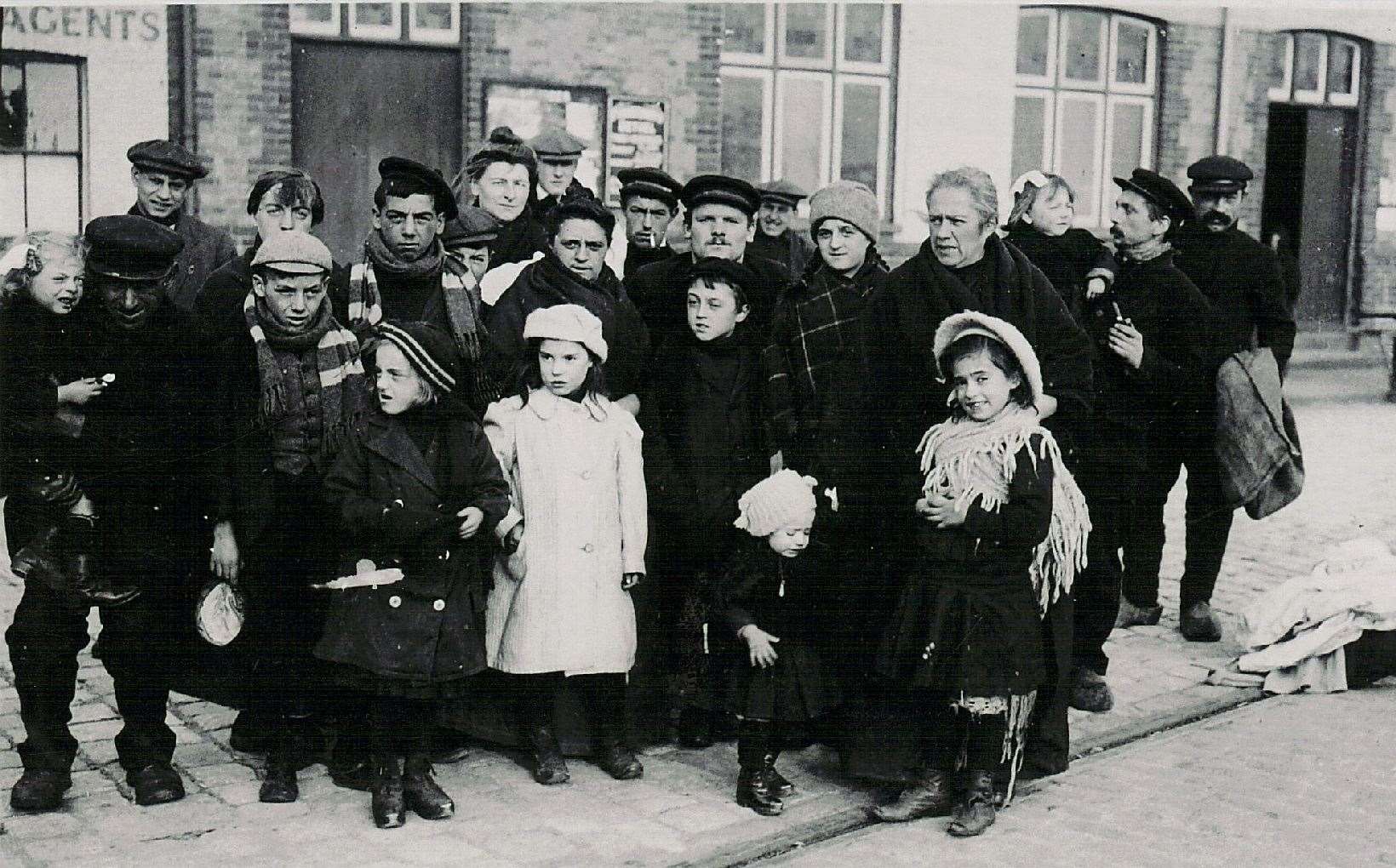 The refugees outside the fishermen's Bethel. Pic: Alan Taylor, Folkestone & District Local History Society