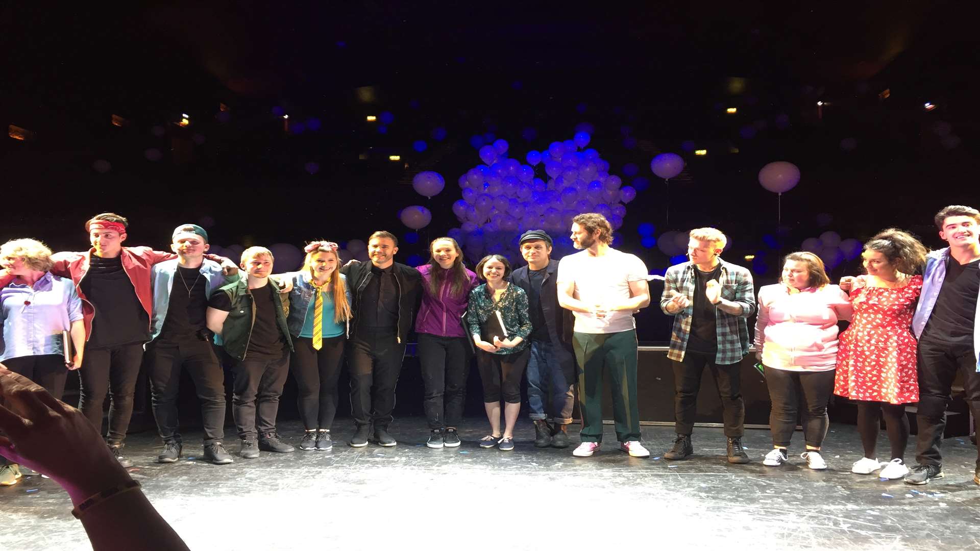 The cast and production team for The Band