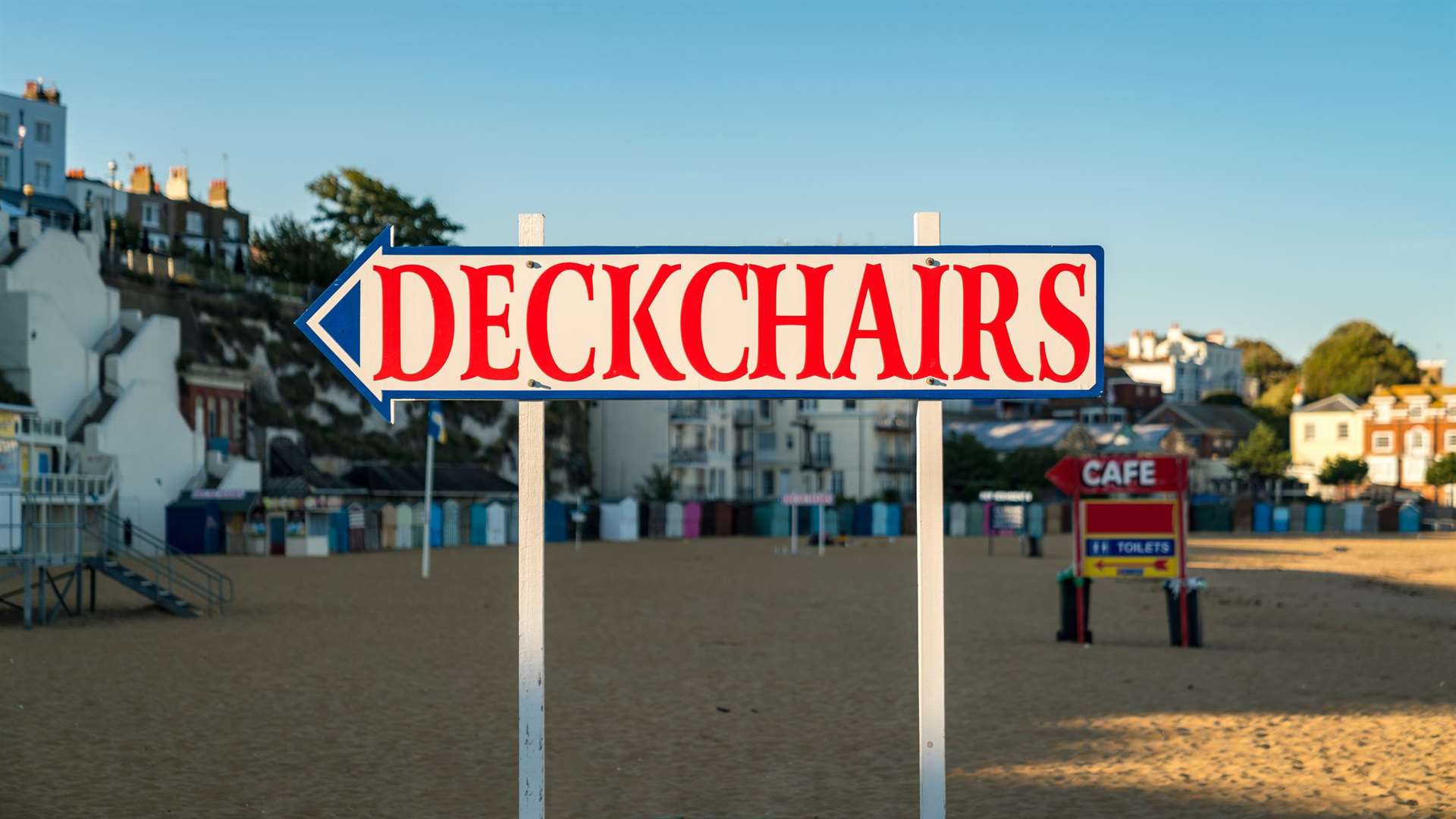 Deckchairs at Viking Bay in Broadstairs